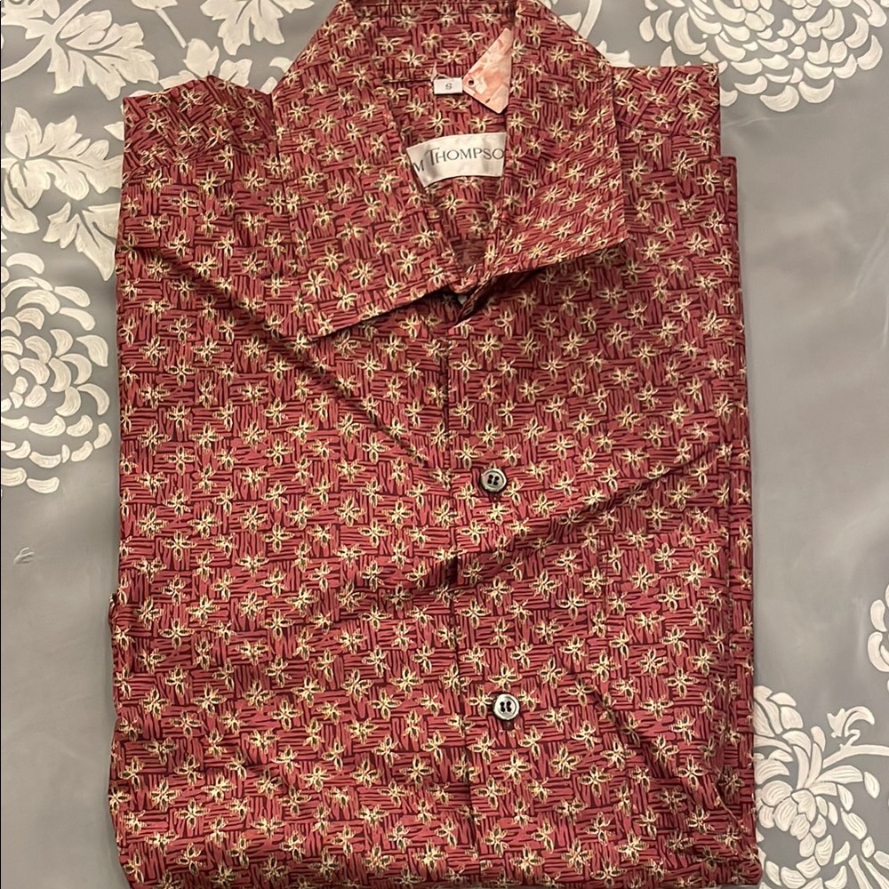 Jim Thompson NWT Red Casual Button Down Shirt